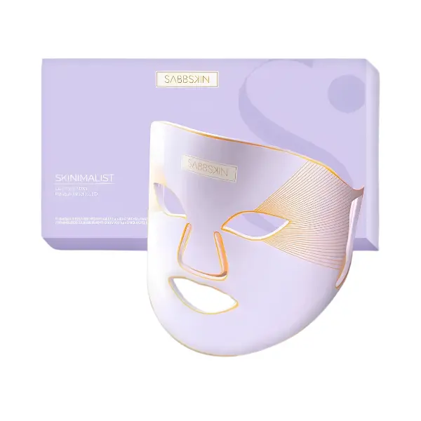 SABBSKIN LED Face Mask Light Therapy for Acne, Anti-Aging & Skin Brightening - 4 Color LED Skincare Device for Clear, Glowing Skin at Home