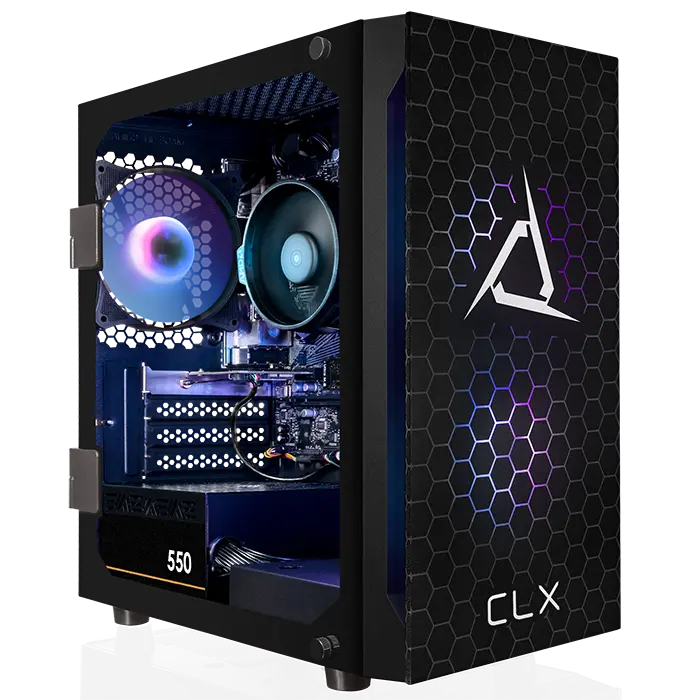 CLX Karnak MicroATX Black Gaming PC Intel Core i5 14400F 2.5GHz 10-Core 32GB DDR5 5600MHz GeForce RTX 5060 8GB GDDR7 2TB NVMe M.2 SSD WiFi Windows 11 Home 64-bit