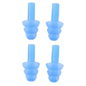 2 Pair Swimming Dive Flexible Silicone Ear Plugs Earplug Blue