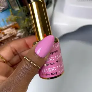 DND DC 131 WHITE MAGENTA Gel and Lacquer Duo nail care nail art gel nail
