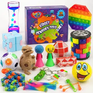 28 Pcs Fidget Toys Pack Party Favors for Kids, Autism Sensory Toys, Silent ADHD Fidgets for Boys Girls, Squishy Toys for Stress Relief & Focus, Classroom Prizes, Pinata Fillers, Goodie Bag Stuffers, Liquid Motion Timer, Infinity Cube, Pop Bubble Sensory