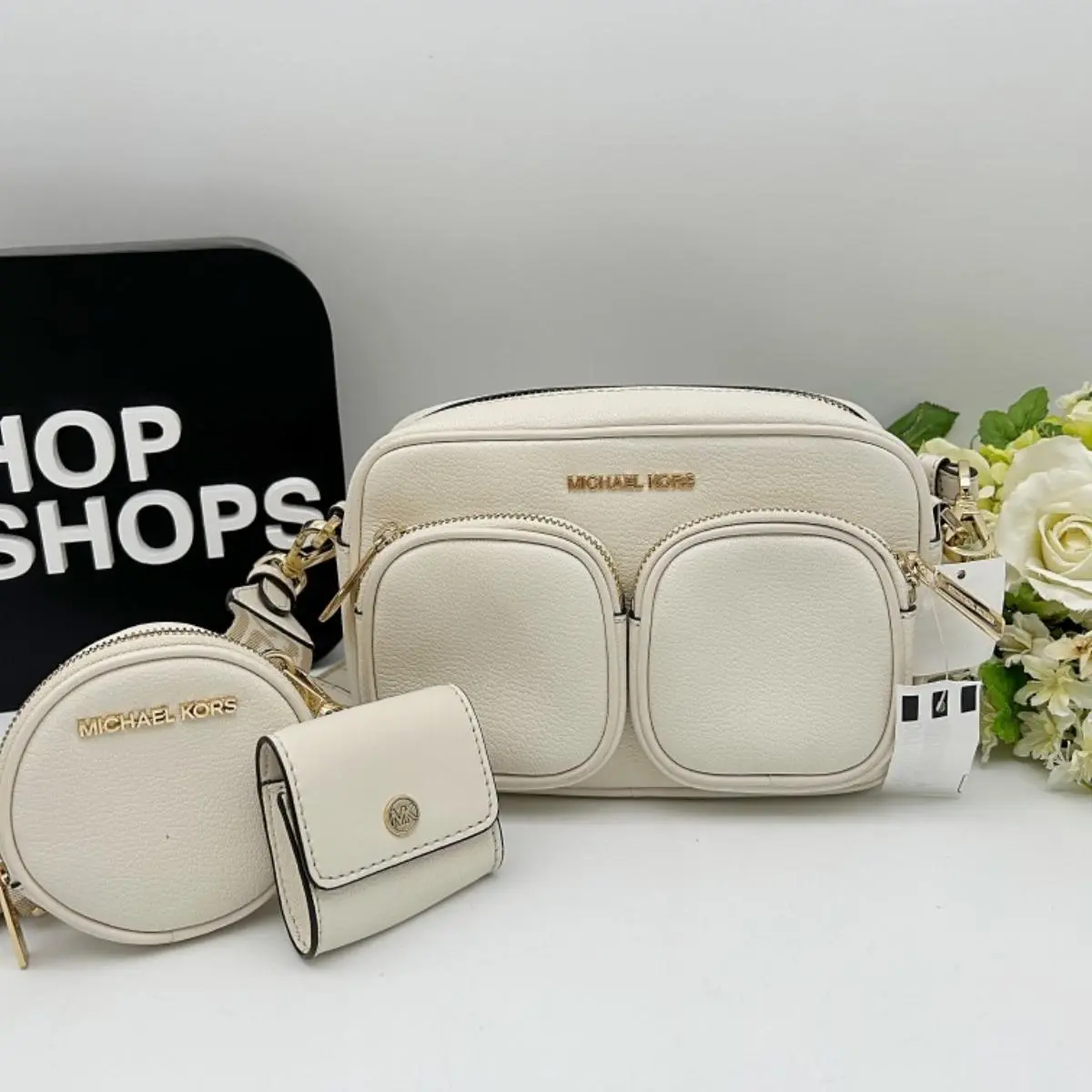 Pre-owned YOU KNOW As Shown Shoulder Bags Michael Kors Jet Set Medium Leather Crossbody Bag 2120900055066