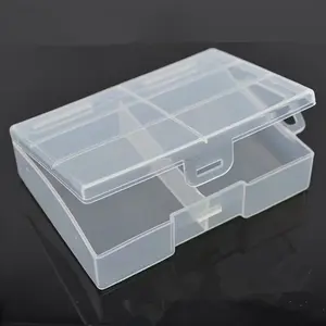 Transparent Plastic Battery Storage Box for Aa/aaa Batteries, Durable with Safety Compartments, Space-Saving Design for Home Office Travel