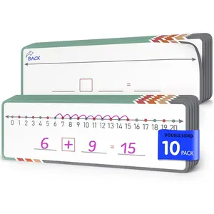 Dry Erase Number Line for Students 4”x12” Small White Board Dry Erase Sheets Math Manipulatives Number Lines for Classroom Supplies Teacher Pack 10