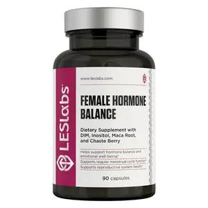 LES Labs Female Hormone Balance Supplement with DIM Inositol Maca & Chaste Berry 90 Capsules for Menstrual Cycle & Fertility Support Non-GMO
