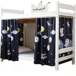 2 Panels Bottom Bunk Bed Curtains Cloth Bed Students Shading Nets for Single Bed, 78.7x45 Inches