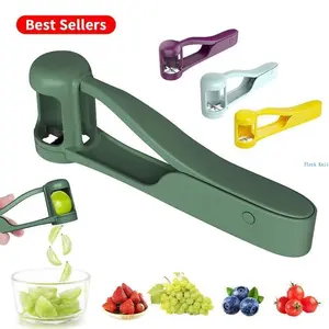 Safe Toddler Grape Cutter for 1-3 Years, Stainless Steel Fruit Slicer for Grapes, Cherry Tomatoes & Blueberries, Lightweight Baby Food Prep Tool for Fruit Salads & Snacks