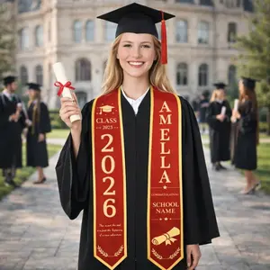 Custom Graduation Stole Class of 2026, Custom Name Grad Sash, Custom Graduation Stole School Name Gifts