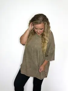 Acid Wash Cotton Box Tee