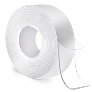 Double Sided Tape Heavy Duty(9.85FT), Nano Double Sided Adhesive Tape, Clear Mounting Tape Picture Hanging Adhesive Strips, Multi-purpose double-sided tape