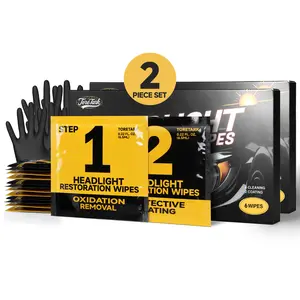 Toretark No-Sand Headlight Repair Wipes, Repairs Yellowed and Oxidized Headlights, Restores Headlight Brightness, Effect Lasts Over 6 Months, Car Care Products