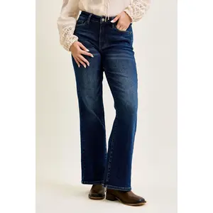 Judy Blue Mid Rise Cowgirl Seaming Alex Bootcut Denim Jeans 881124