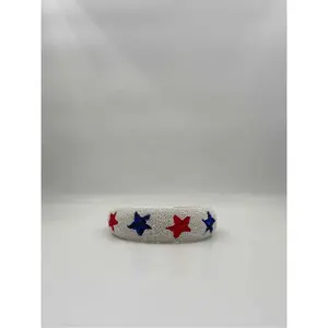 Star Americana Beaded Headband – Red, White & Blue Stars