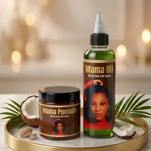 Mama's Oil & Pomade for All Hair Types 5oz Anti-Bacterial Rosemary Extract Chemical-Free Softening Formula