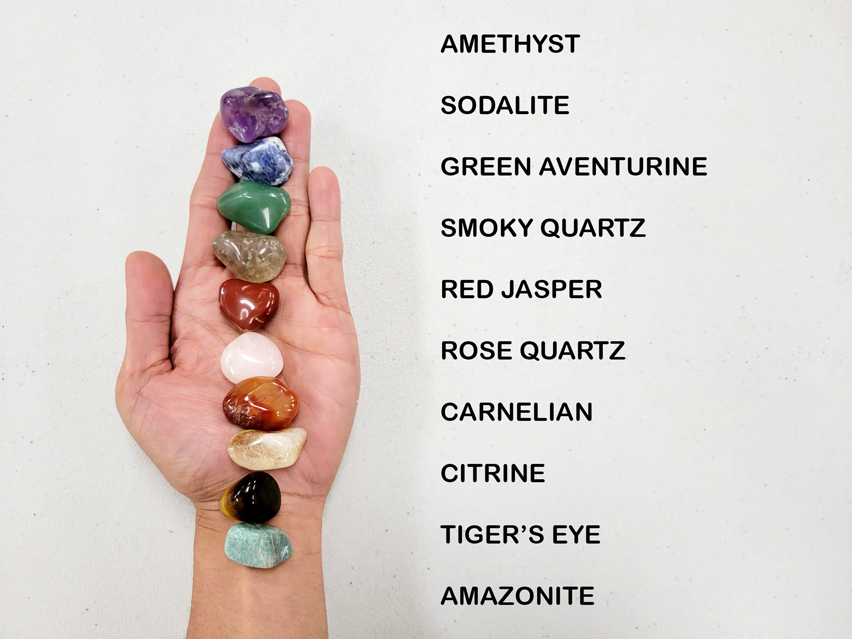 10 Pieces Tumbled Crystal Set