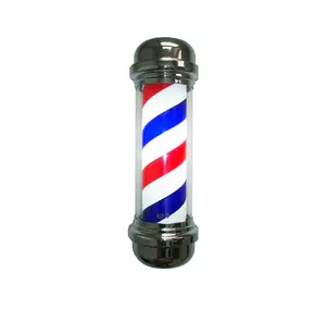 Barber Shop Pole Red White Blue Rotating Light Stripes Sign Hair Salon "70x33x28 Cm "