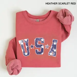 USA Patriotic Sweatshirt, Vintage American Flag Graphic Tee, Classic Fourth of July Shirt, USA Lover Gift for Men and Women