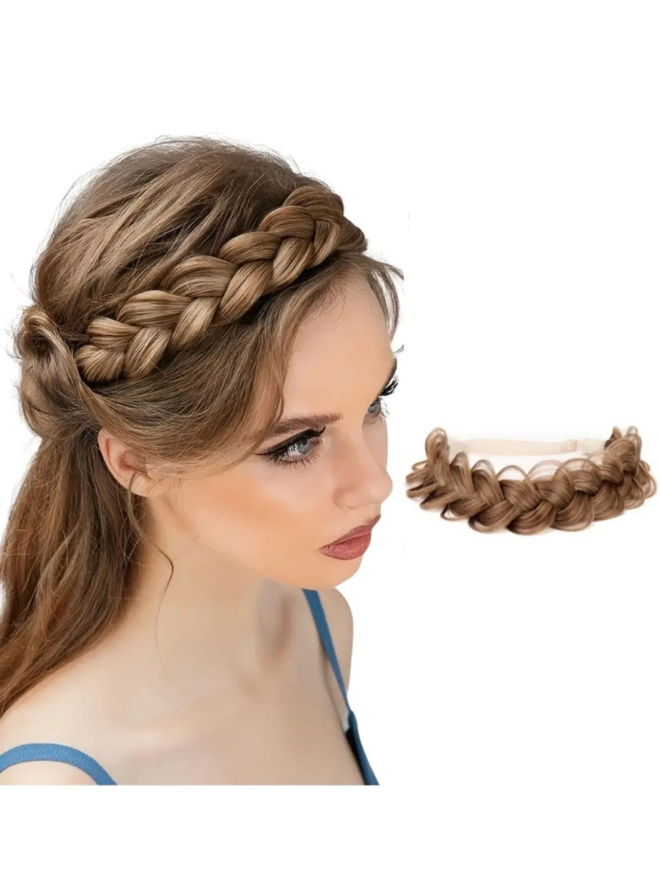 Chunky Fishtail Braided Hair Headband, Hand-woven Hairband, Headbands For Wigs