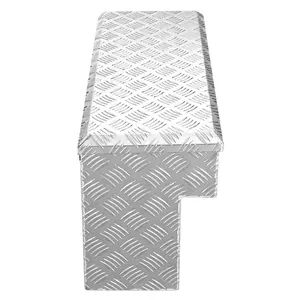 Truck Bed Tool Box, Heavy Duty Aluminum Tool Box with Tread Patterns, Storage Toolbox Chest Organizer with Lock and Key, Ideal for Pickup, Truck Bed, RV, Trailer, 34x 12x 15.4 in, Silver