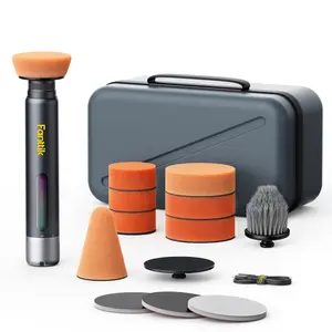 Fanttik P10 Pro Mini Car Buffer Polisher, 4000mAh Cordless Rotary Car Polisher Waxer, 2 Inch/3 Inch, 3 Variable Speed 300-950 RPM Car Detailing Kit for Polishing, Sanding, Waxing and Cleaning