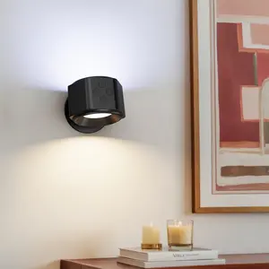 GALENTAL Up and Down Wireless Wall Lamp, Magnetic Rechargeable RGB light, Remote and Button Control Wall Sconce,Adjustable Night Light, Book Lights for Bedroom,living room,Kids Study,Display Wall,Hallway,Kitchen,Stair,Basement