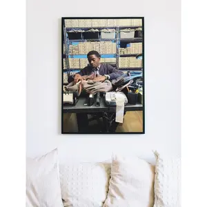 TL Franklin Saint Snowfall Damson Idris Poster Artwork in Vintage Patagonia Style, An Unframed Print Made in USA for Wall Decoration and Ornaments with a Rustic and Cultural Appeal.