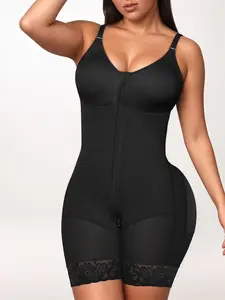 Women's Colombian Style Bodysuit, Shapewear, Body Shaper Girdle, Tummy Control Butt Lifting, Adjustable Straps, Zipper Design, Ideal for Daily Wear, Parties, Postpartum Recovery