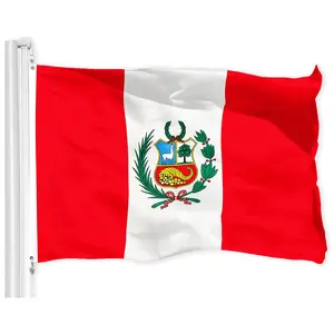 Peru (Peruvian) Flag 150D Printed Polyester 3x5 Ft