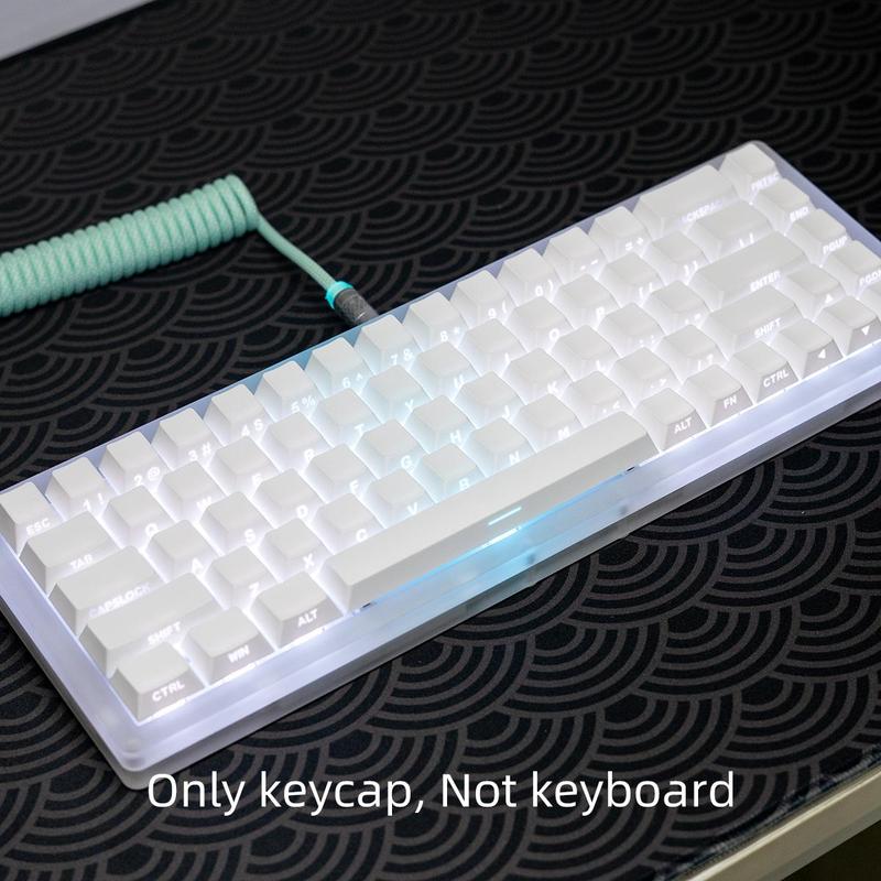 Backlight Keycap, 1 Set Side Engraved Keycap, Keyboard Keycap for 6.25U Space 61 68 75 84 87 98 99 100 104 108 Keyboard