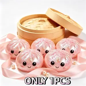 REAL Glitter Dumpling Squishy Toy - 4 Colors Pomegranate Filled, Fun Stress Relief Gift, Upgraded Quality, Multiple Surprises Included