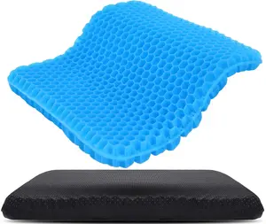 Gel Seat Cushion, Chair Cushion 18 X 17 X 1.5 in for Seat Cushion for Desk, Sciatica Pain Relief Pillow for Car Seat Cushion and Office Chair Cushion