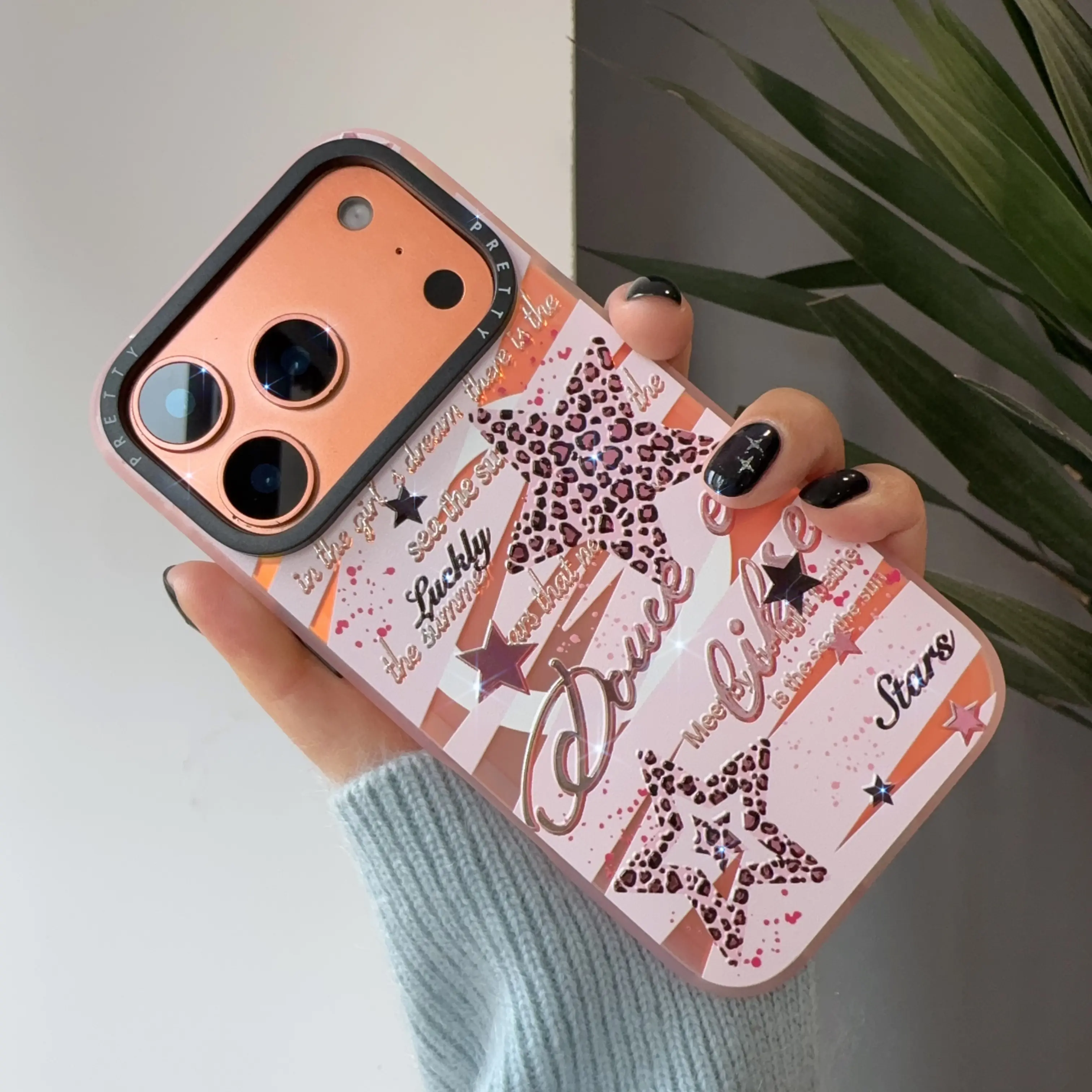 Labzone Leopard Pentagram Print Magnetic Phone Case for iPhone 18 17 16 15 14 13 Pro Max Protective Cover with MagSafe Girl's Compatibility Stylish & Secure Fit