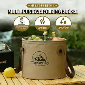 Folding bucket Outdoor portable travel camping Foot soaking bucket Fishing bucket Car car wash bucket Camping