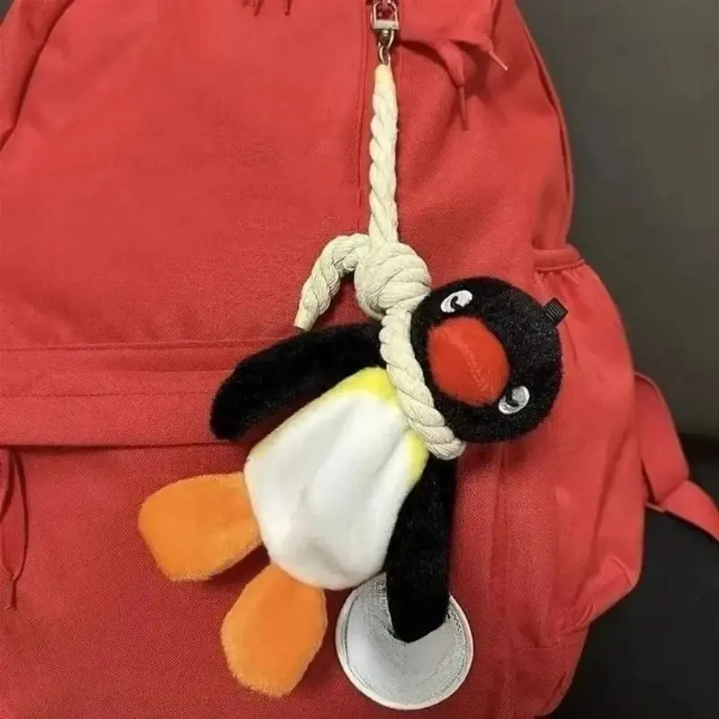 Cute Penguin Plush Keychain, Soft Kawaii Bag Charm, Fashion Accessory for Backpacks