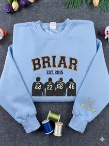 Embroidered Briar University Sweatshirt, Graham 44, DI Laurentis 66, Off Campus Series Bookish Merch, Hockey Romance Shirt, Cozy Reader Gift