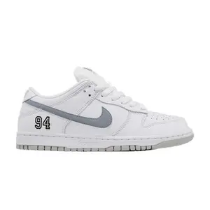 Supreme x Nike Dunk Low SB 'White Metallic Silver'