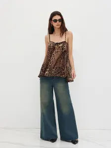 Women’s Leopard Print Chiffon Mini Dress – Bow Tie Loose Fit Cute Lounge Dress