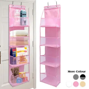 Door Hanging Organizer Storage Bag, 1/2 Counts Multi-layer Clothes Storage Organizer, Wardrobe Hanging Decoration Organizer, Household Fabric Storage Bag for Closet, Room        Decoration Accessories