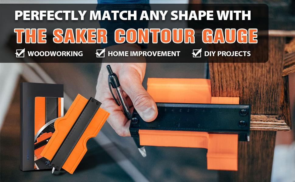 Contour Gauge Duplication-Adjustable Lock-Precisely Copy Irregular Shape-Irregular Woodworking Tracing-Must Have Tool,Father's Day Gift for DIY Handyman Men Husband 10 Inch+5 Inch
