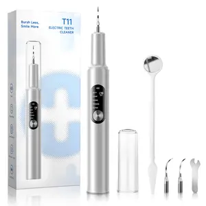 Plaque Remover for Teeth, Electric Dental Calculus Remover, Waterproof Tartar Cleaner Teeth Cleaning Kit with 5 Adjustable Modes & 2 Replaceable Cleaning Heads