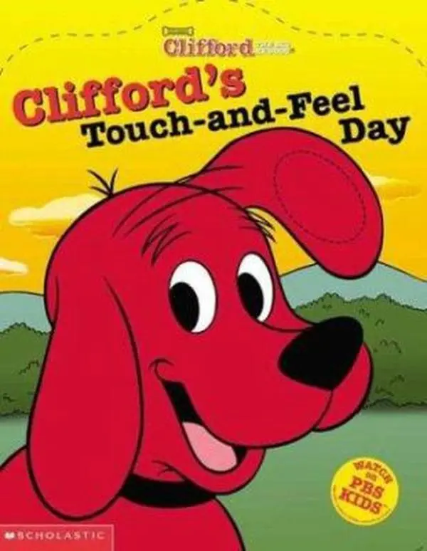 Used Scholastic Kid Book - Clifford's Touch and Feel Day by Dena Neusner, 2003 Edition, 10-Page English Soft Cover, Good Condition, 0.95 lbs Children's Literature, Kid Books, 10 Page Book