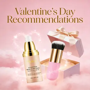 Tivlon Color Changing Foundation & Makeup Brush Set, Natural Matte Finish Sunscreen UV Concealer, Suitable for Dry Skin, Valentine's Day Gift!