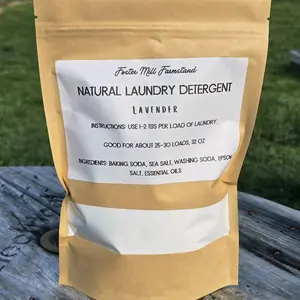 Natural Laundry Detergent Powder – Essential Oil Scented, Non-Toxic, 32oz (25–30 Loads)