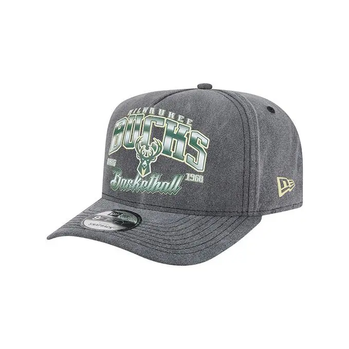 New Era 9Fifty Washed Golfer Milwaukee Bucks Snapback Hat