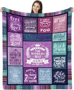 Aunt Gifts from Niece, Aunt Blankets from Niece, Gifts for Aunts, Best Aunt Ever Gifts, Birthday Gifts for Aunt, Auntie Gifts from Nephew, Auntie Gifts Throw Blanket 50" X 60"