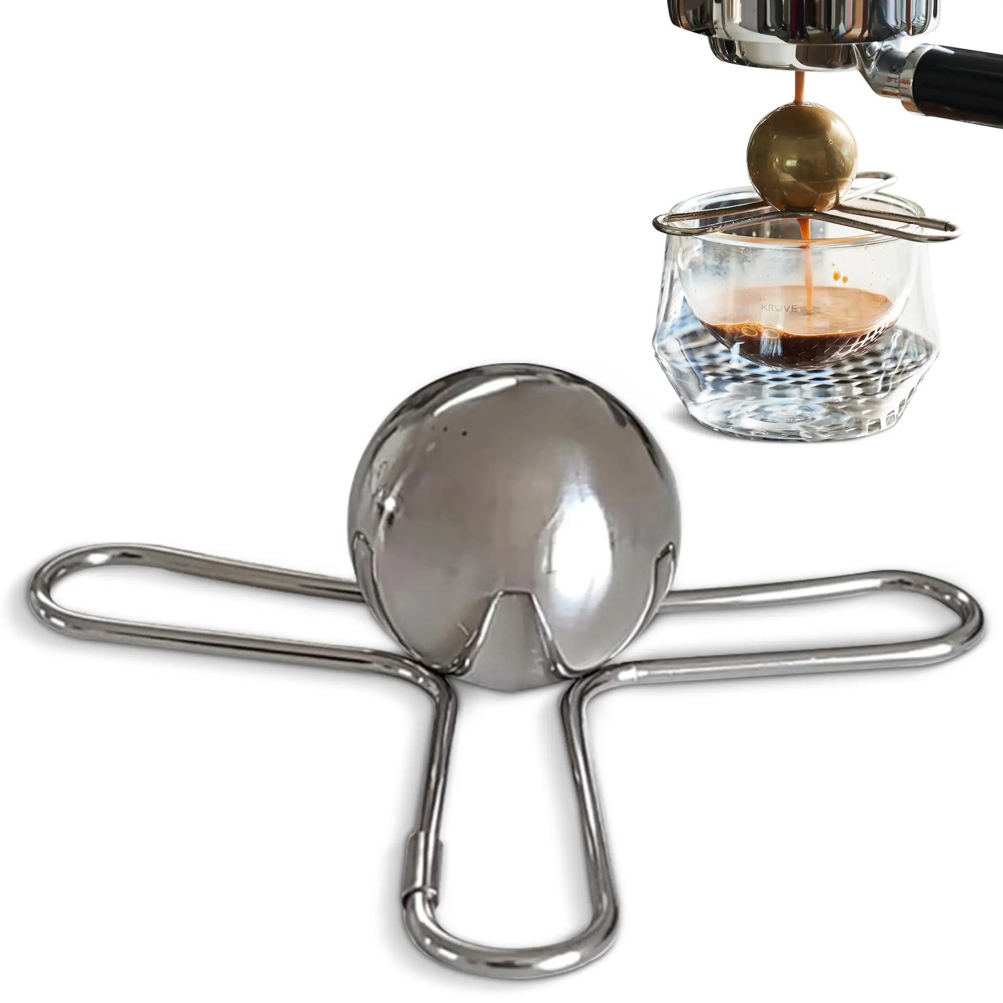 ALTURA The SPHERE Espresso Cooling Ball Compound Chiller for Espresso Shots Enhanced Aroma Brighter Flavor Less Bitter Coffee Tools Works for Nespresso 3 Prong