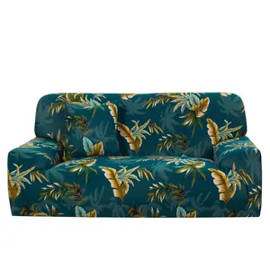 Unique Bargains Printed Sofa Cover Stretch Couch Covers for Sofas Loveseat Armchair Universal Elastic Pattern Furniture with One Pillowcase