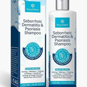Roycederm Psoriasis Shampoo, Seborrheic Dermatitis Shampoo, Folliculitis Shampoo, Dandruff Shampoo, Scalp Psoriasis & Seborrheic Dermatitis Treatment, Dry Itchy Scalp Treatment