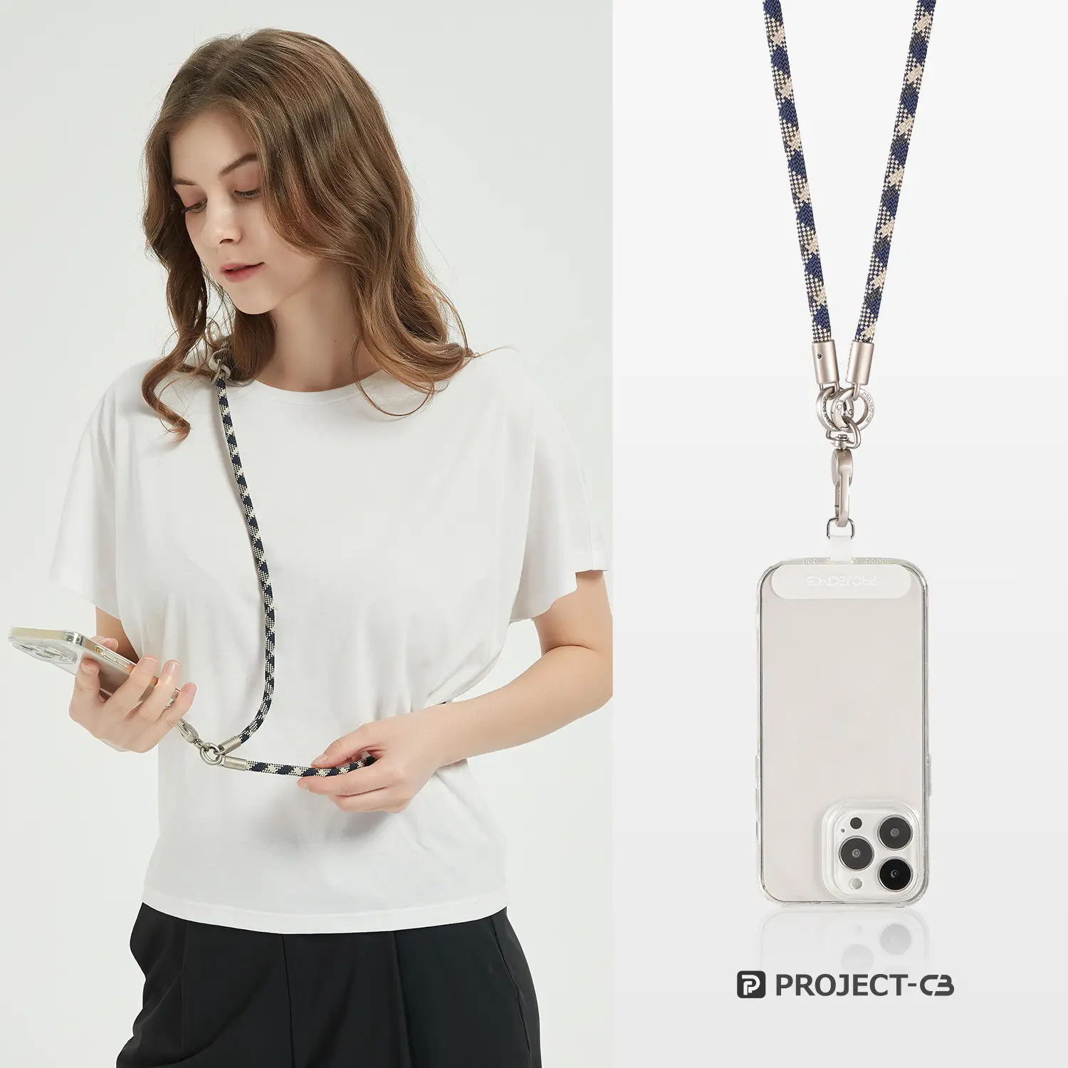 Project-cb Phone Lanyard×1,Phone Tether Tab×2, Crossbody Cell Phone Lanyard,Rope Lanyard,Universal Adjustable Phone Strap