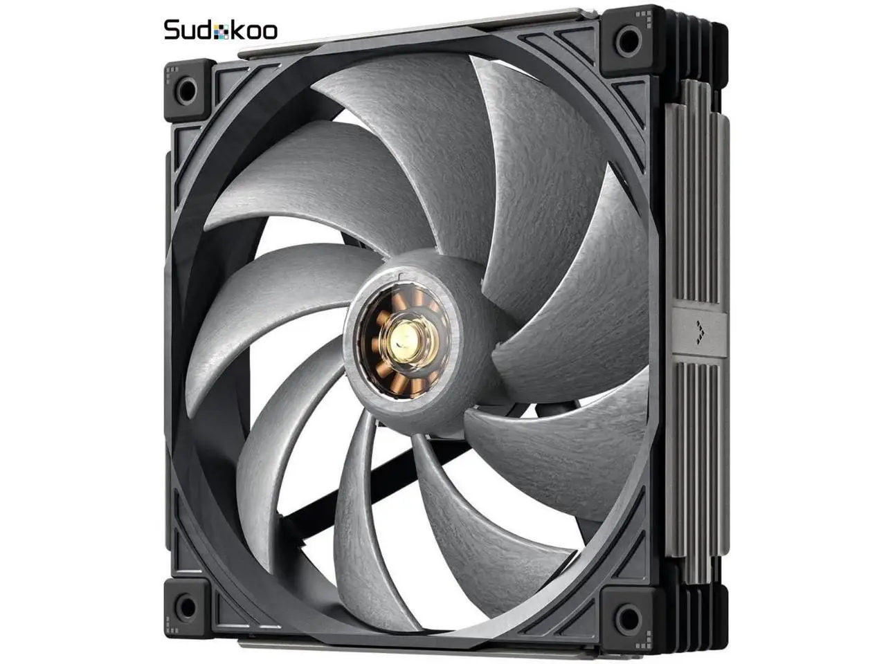 Sudokoo MACH140 140mm Case Fan: PWM Quiet PC Fans with FOC Motor - 4 Pin LCP High Performance Computer Cooling Fan with 500-2200 RPM
